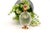 Glass Perfume Bottle with Embossed Gold Base and Lid For Sale - Image 6 of 6