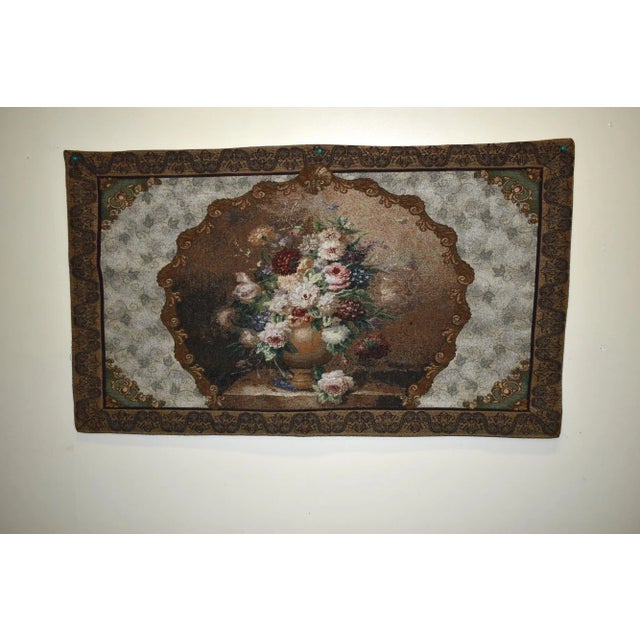 Vintage (1990s) Tapestry made by Mohawk Home. Floral Details, Multicolored. The Measurements: 42"W x 25.5"H. Flat Rate...