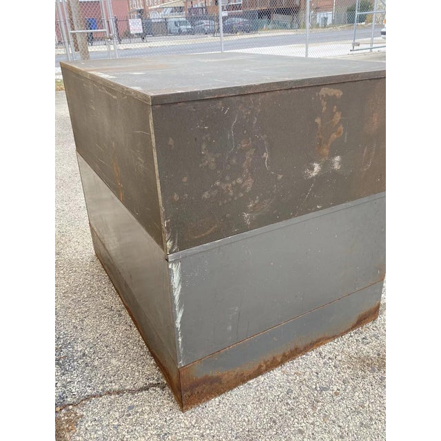 Vintage Cole Steel Metal Industrial Stacking Flat File Map Cabinet W/ 10 Drawers For Sale - Image 9 of 12