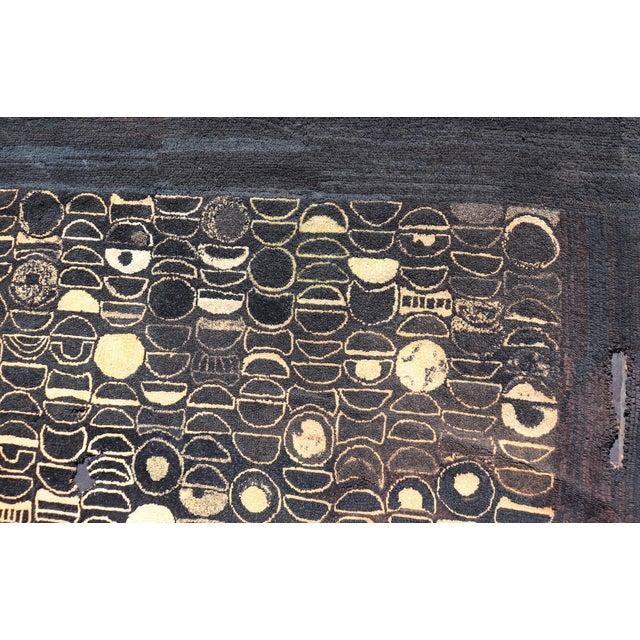 Early 20 Century American Hooked Rug With Inspired by Modern Art 4'8 X 7'2 For Sale - Image 13 of 16