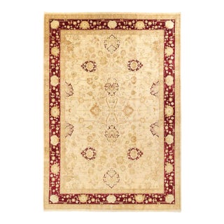 Mogul Collection Hand-Knotted Area Rug - Ivory 10' 2" x 14' 7" For Sale