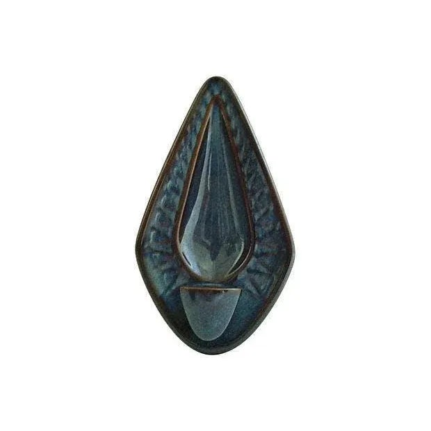 Bornholm Danish art pottery designed by Einar Johansen in 1964. Blue and brown glaze. Fits a regular-size candle. Signed...