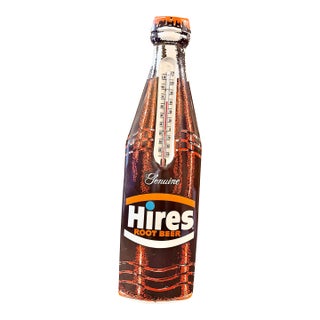 1960s Hires Root Beer Bottle Die-Cut Advertising Thermometer – Nos For Sale