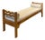 Sunday Day Bench in Oak and Linen by Fosfeen For Sale