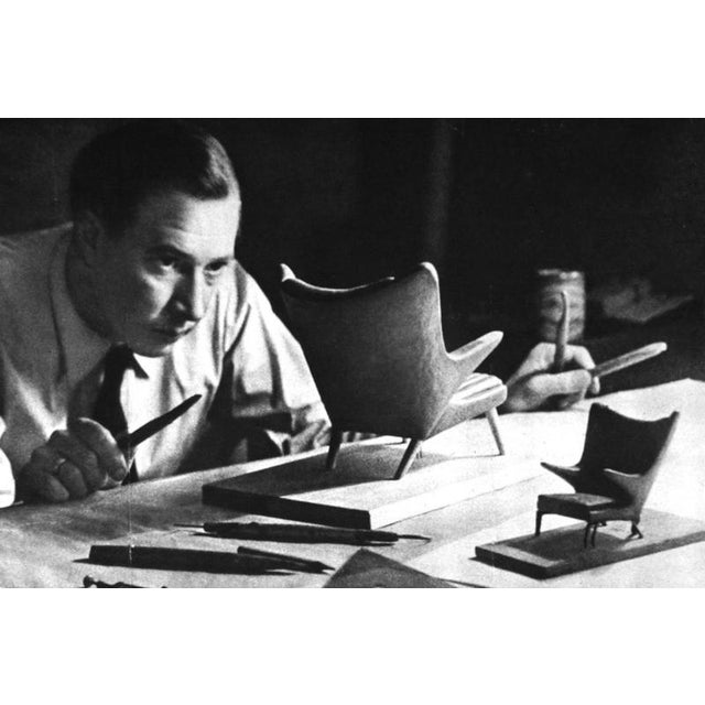 Set of Papa Bear AP-19 Chair and Ottoman in Teak attributed to Hans J. Wegner for S.P. Stolen, Denmark, 1950s For Sale - Image 18 of 18