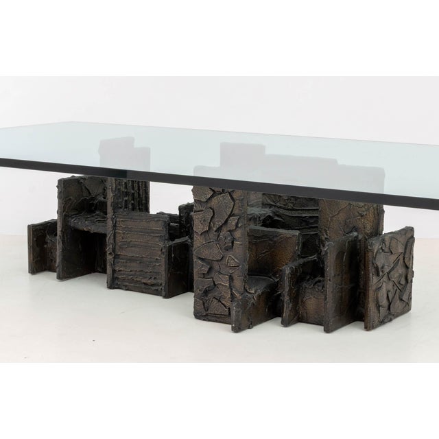 Black Paul Evans Skyline Bronze Resin Coffee Table, 1971 For Sale - Image 8 of 13