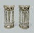 Antique Crystal Glass Bohemian Enamel Pair Overlaid Lusters Candlesticks 19thCt For Sale - Image 4 of 10