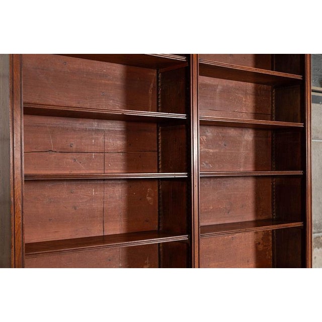 Brown Large Antique English Mahogany Bookcase, 1870 For Sale - Image 8 of 18