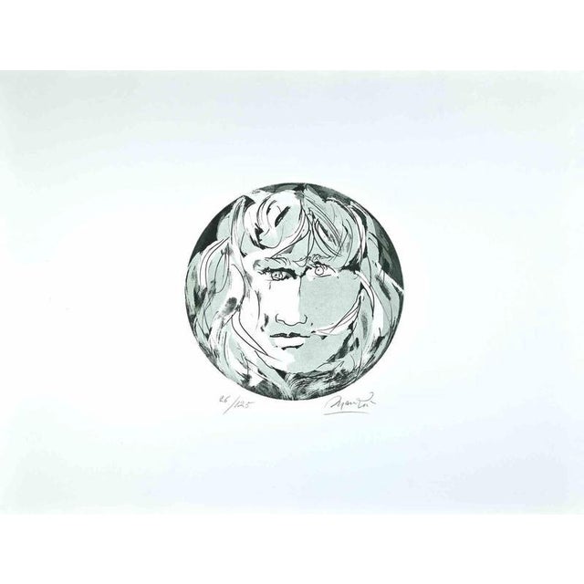 Round Medusa is an original etching realized by Giacomo Manzù in 1970s. Hand-signed. Numbered on the lower left. Ed....