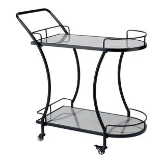 Sterling Bar Cart in Cream For Sale