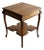Antique Victorian Oak Square Side Parlor Table With Shelf For Sale