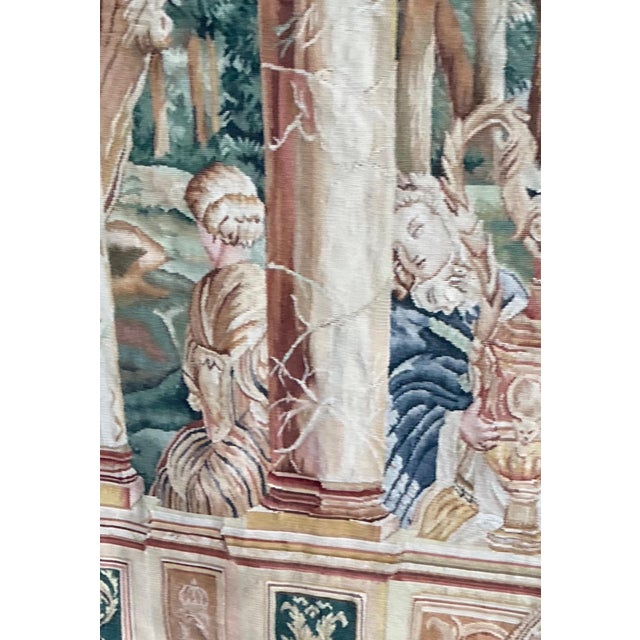 Vintage “Chateau Bellevue” Tapestry From Tenture Des Maisons Royals For Sale - Image 13 of 14