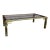 Mastercraft Greek Key Brass and Glass Coffee Table Rectangle For Sale