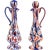 Priced per item (2 different patterns available). Beautiful vintage Murano hand blown white, purple clovers, red and...