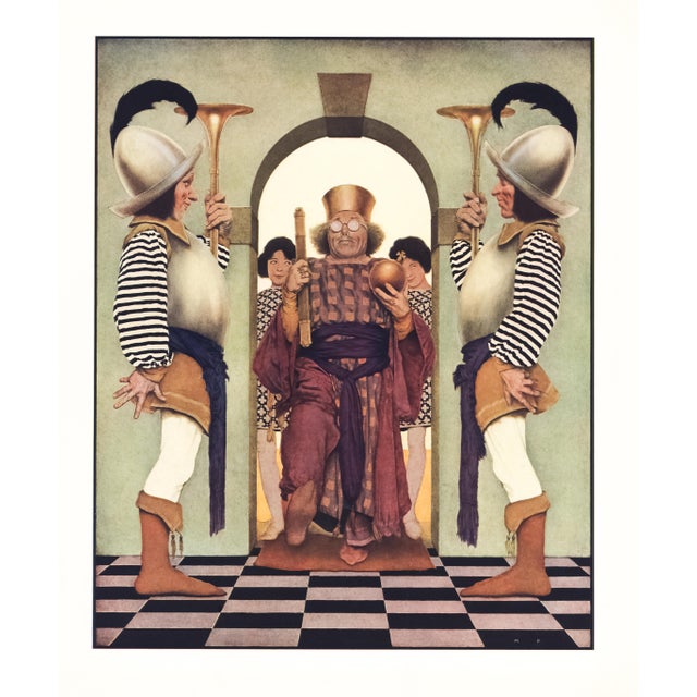Original lithograph (offset) by Maxfield Parrish from "Knave of Hearts" published in 1925 by Charles Scribner's Sons. This...