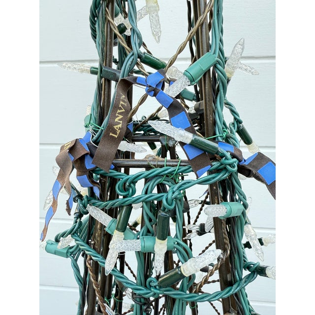 1990’s Vintage Custom Wrought Iron Tall Eiffel Tower For Sale - Image 4 of 12