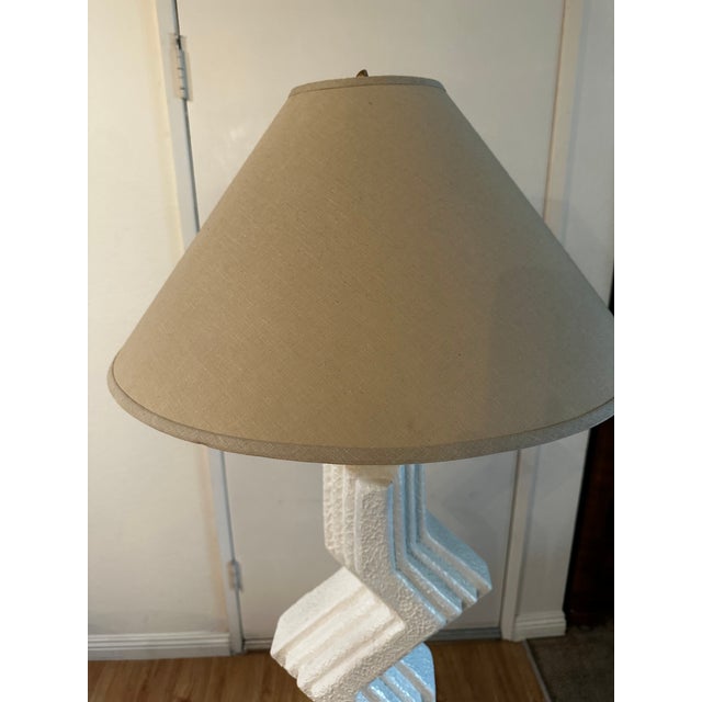 Mid-Century Modern 1980s Zig Zag Floor Lamp For Sale - Image 3 of 7