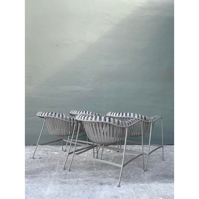 Vintage MCM Woodard Sunburst Strap Chairs - Set of 4 For Sale - Image 9 of 10