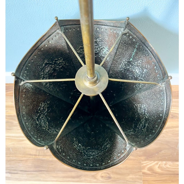 Copper Vintage Copper and Brass Umbrella Stand For Sale - Image 8 of 10