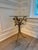 Mid 20th Century Vintage Italian Style Gilt Tole Floral Side Table With Glass Top and Tassel Details For Sale - Image 5 of 5
