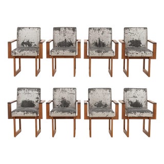 Vladimir Kagan "Cubist" Rosewood Dining Chairs, 8 For Sale