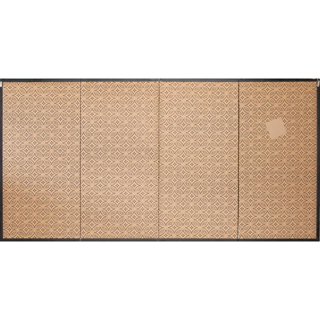 1960s Shōwa Era Japanese Painted Byobu Screen "Chrysanthemums" For Sale - Image 17 of 18