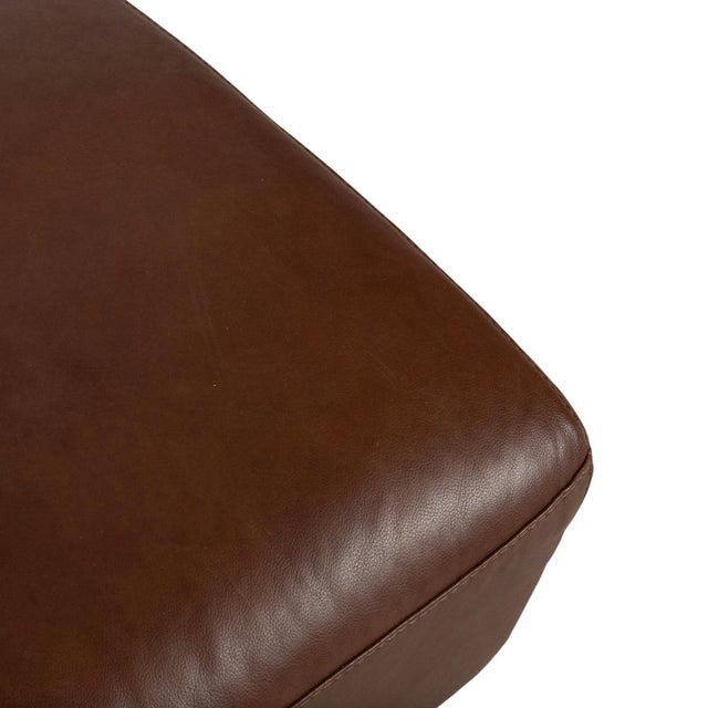Modern Leather Alessiio Stool in Brown Mocha from Willi Schillig For Sale - Image 3 of 11