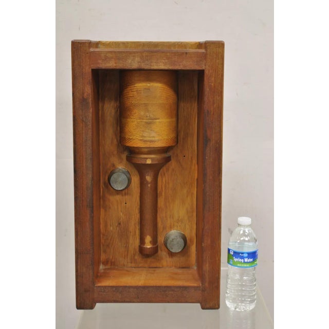 Vintage Industrial Foundry Wooden Block Mold Architectural Salvage from Valcor Engine Corp (Single Mold), Approx 20 lbs....