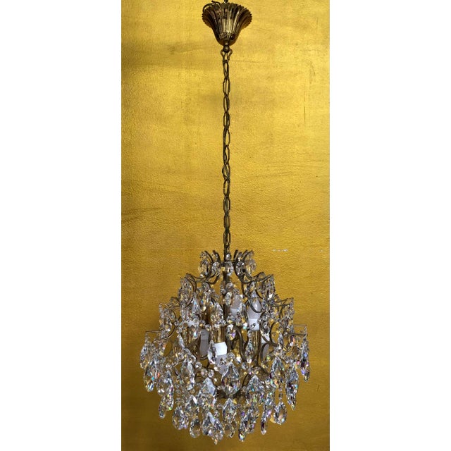 Vintage Chandelier in Lead Crystal, Italy, 1960s For Sale - Image 9 of 18