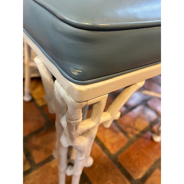 White Chinese Chippendale Bamboo Patio Set by Kessler For Sale - Image 17 of 18