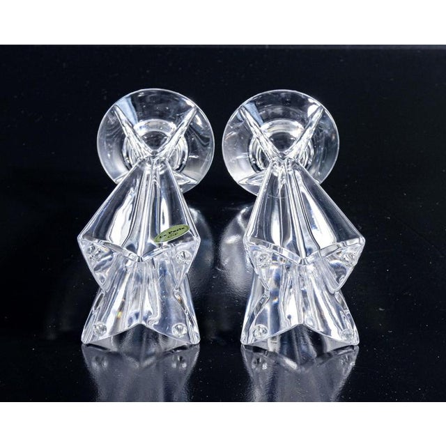 Crystal Table Candlesticks by Le Perle for C&F, Set of 2 For Sale - Image 12 of 14