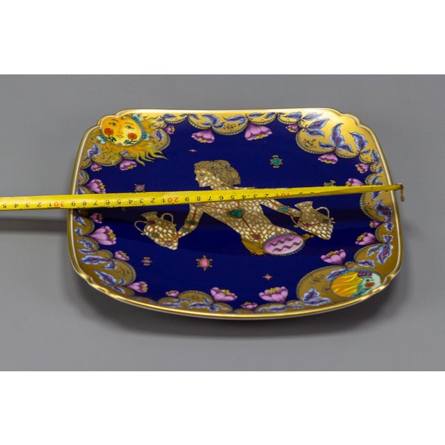 Mid-Century Modern 1970s Porcelain Aquarius Wall Plate by Ole Winther for Hutschenreuther For Sale - Image 3 of 18