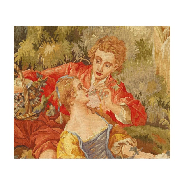 This hand-woven French tapestry is made in wool and Cotton, D11093