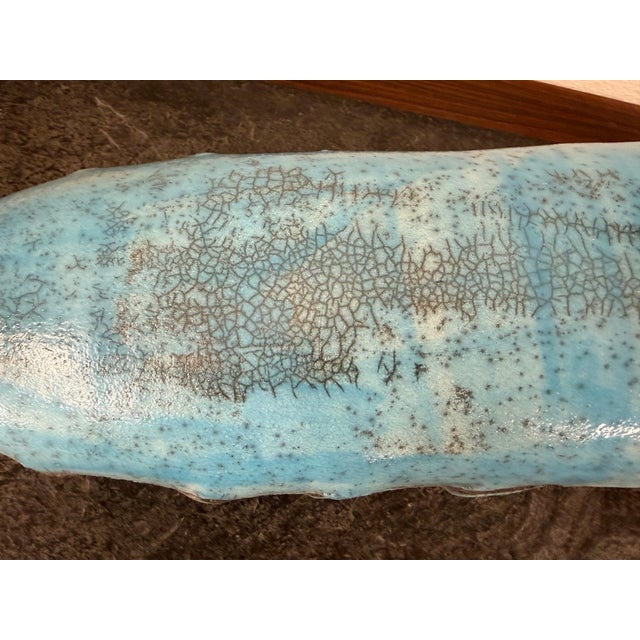 Ceramic Whimsical Raku Pottery Crocodile Head For Sale - Image 7 of 16