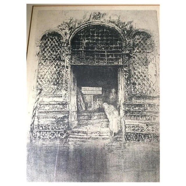 An Antique (circa early 1900s) Print of a Mosque. The print is beautifully done and is signed lightly on the bottom, but I...