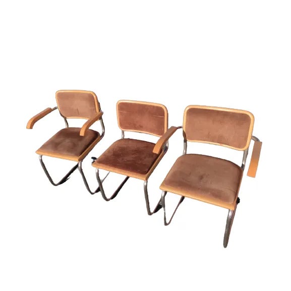 1980s Vintage Marcel Breuer Cesca Dining Chairs - Set of 3 For Sale - Image 9 of 9