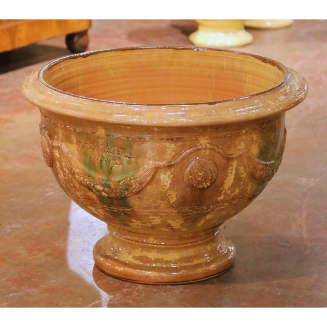 French Handmade Terracotta Anduze Bowl Urn Planter by La Madeleine For Sale - Image 9 of 13