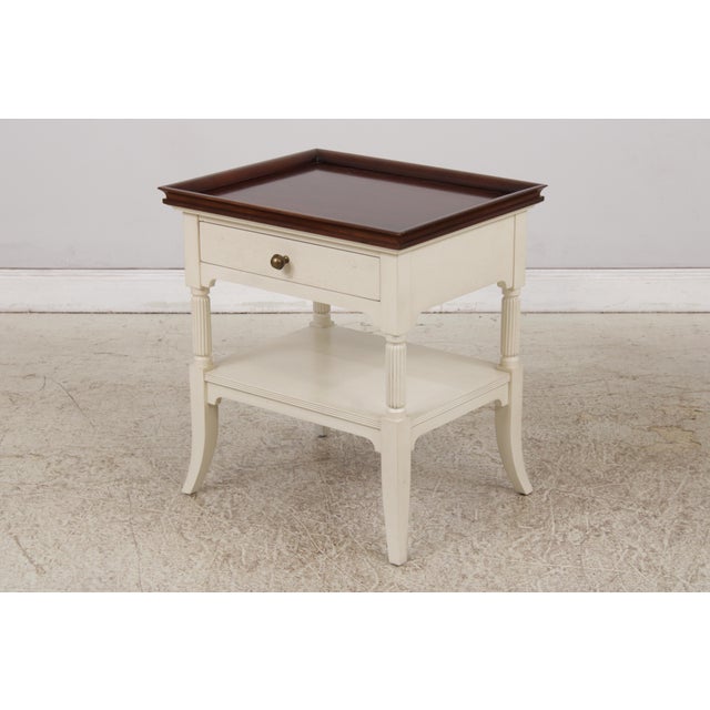 French Country Pair of Hickory Chair 1 Drawer Mariette Himes Gomez Nightstands For Sale - Image 3 of 18