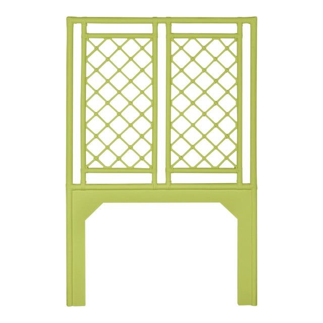 Chinoiserie David Francis Furniture for Chairish X & Diamond Headboard Twin, Parakeet For Sale - Image 3 of 3