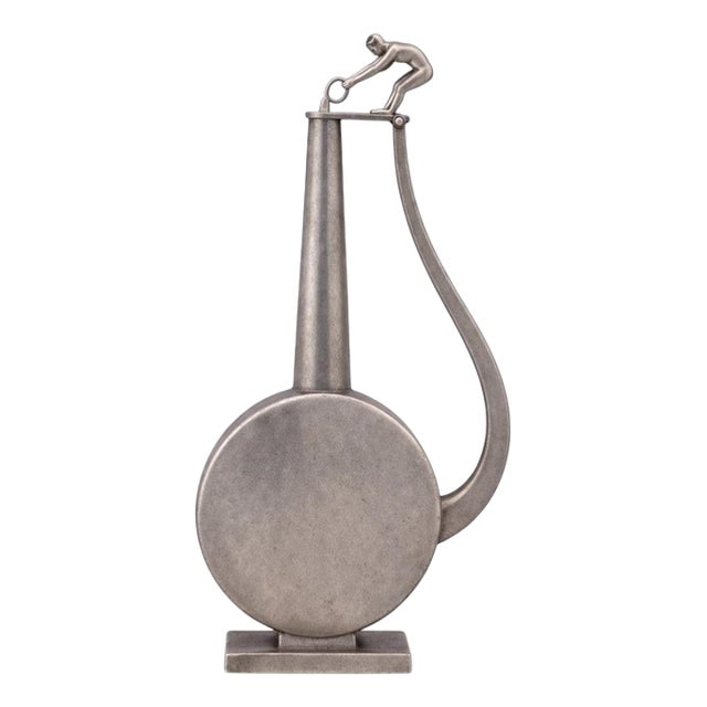 Swedish Art Deco Pewter Figural Vase from GAB, 1937 For Sale