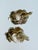 Coro Vintage Mid-Century Gold Toned Sculptural Rose Clip on Earrings, 1950s, A Pair For Sale - Image 4 of 10
