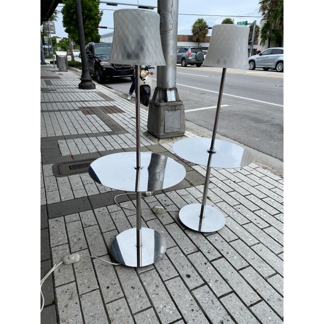 Modern Pair of 1980s Philippe Starck Murano Shades Side Tables Lamps from Delano Hotel Miami Beach For Sale - Image 3 of 11