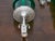 Mid 20th Century Italian Midcentury Ribbed Green Glass Lamps with Silver Bases - Pair For Sale - Image 9 of 9