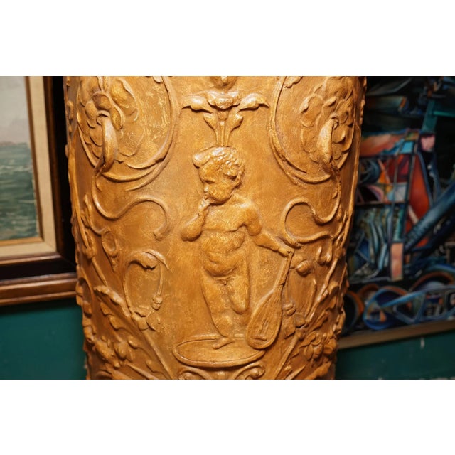 1930s Neoclassical Gilt Gesso Pedestals with Figural Motif - Set of 4 For Sale In New York - Image 6 of 7