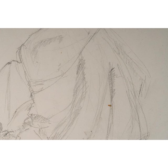 Unknown, Depicting a Man, 20th Century, Drawing on Paper For Sale - Image 4 of 7