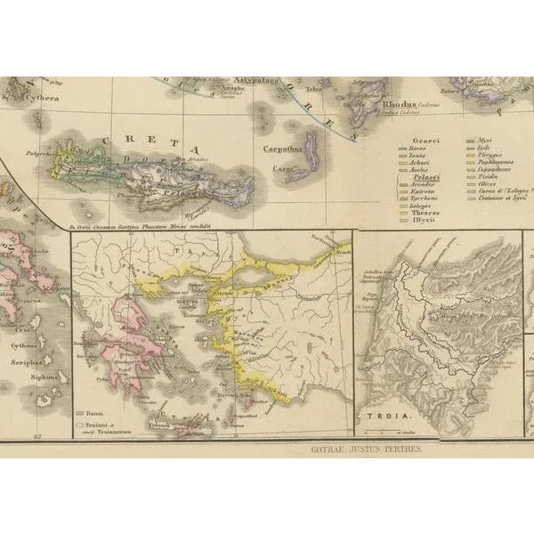Late 19th Century Map of Greece by Aeg, 1880 For Sale - Image 5 of 7