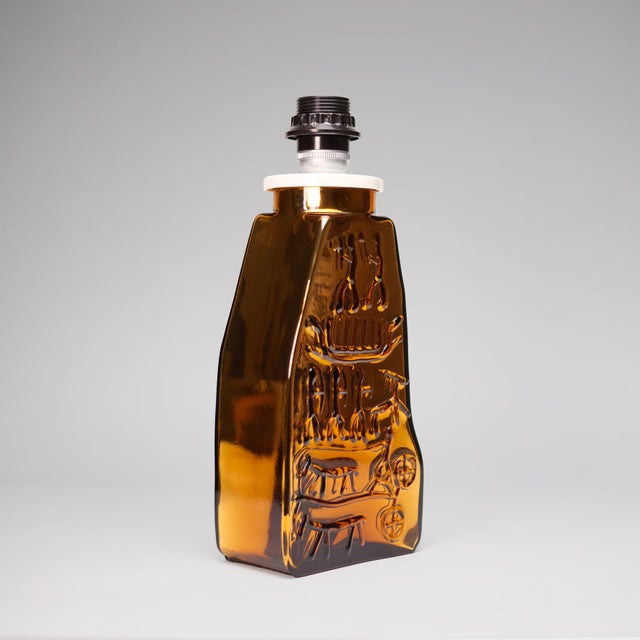 Glass Lamp by Gustav Leek for Orrefors, Sweden, 1960s For Sale - Image 3 of 4