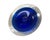 Mid-Century Modern Vintage Maleras Sweden Crystal Art Glass Bowl Cobalt Blue Original Box Swedish MCM Art Glass Catchall For Sale - Image 3 of 10