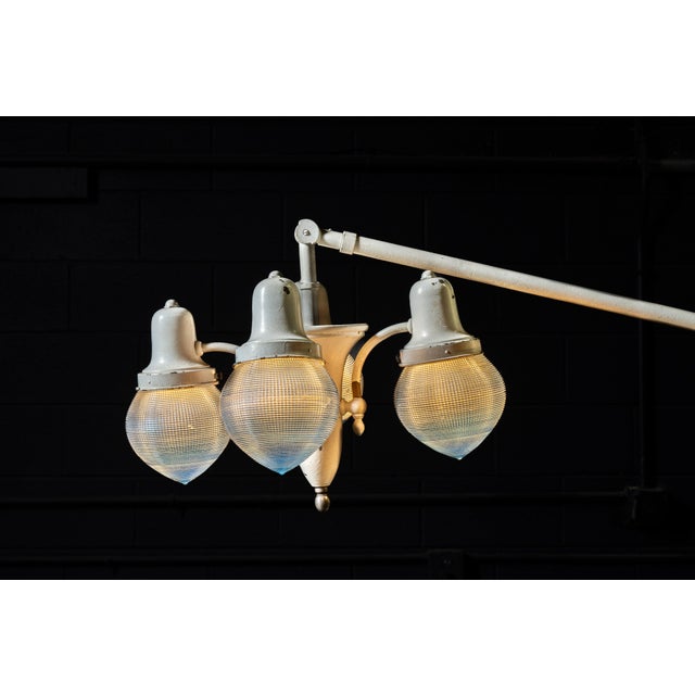 Antique Harry J. Bosworth Dental Lamp With Holophane Shades For Sale In Chicago - Image 6 of 11