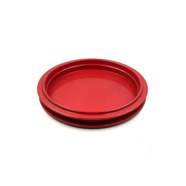 Red Centerpiece / Tray by Gianfranco Frattini, Italy, 1970s For Sale - Image 12 of 17